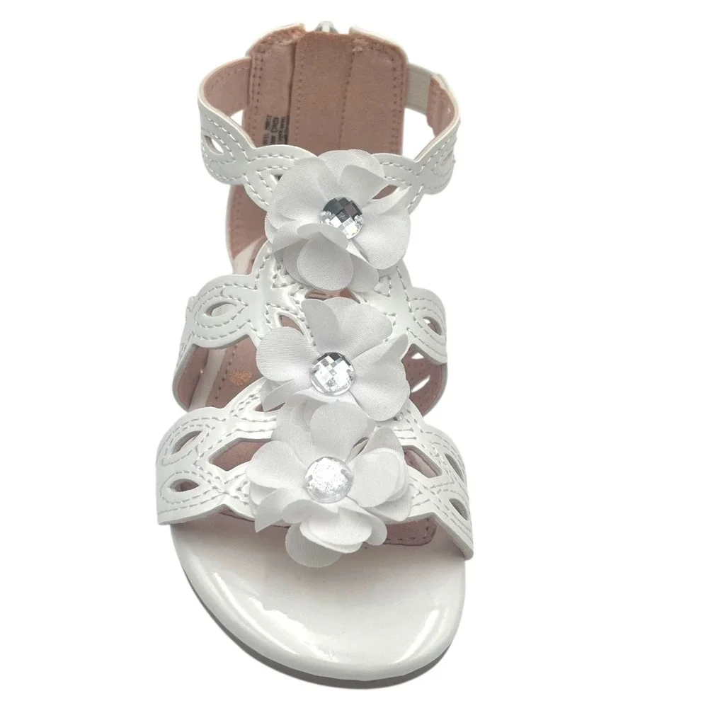 Jumping Beans Toddler‎ Girls Extravagant Fashion Sandals Size 9 Solid White